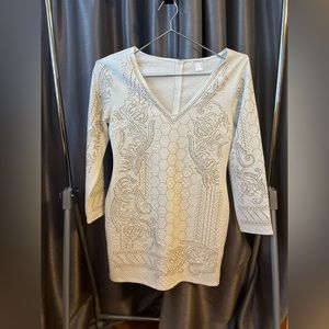 NWOT Venus quilted gold detail mini dress